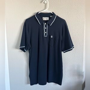 Original Penguin Navy Polo with White Trim